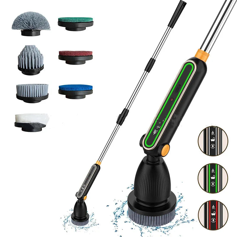 New Electric Cleaning Brush Multifunctional Household Wireless Rotatable Cleaning Brush For Bathroom Kitchen Windows Toilet