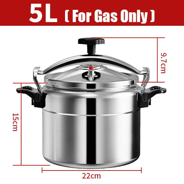 Aluminum 3L/4L/5L/7L Capacity Pressure Cooker Only for Gas Safe Explosion Proof Pressure Canner with Easy Lock Lid