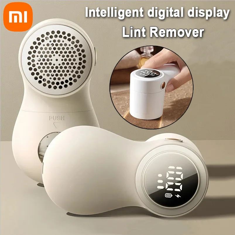 Xiaomi Electric Lint Remover for Clothing Portable Hair Ball Trimmer Rechargeable Fabric Shaver 3-Speeds with Digital Display