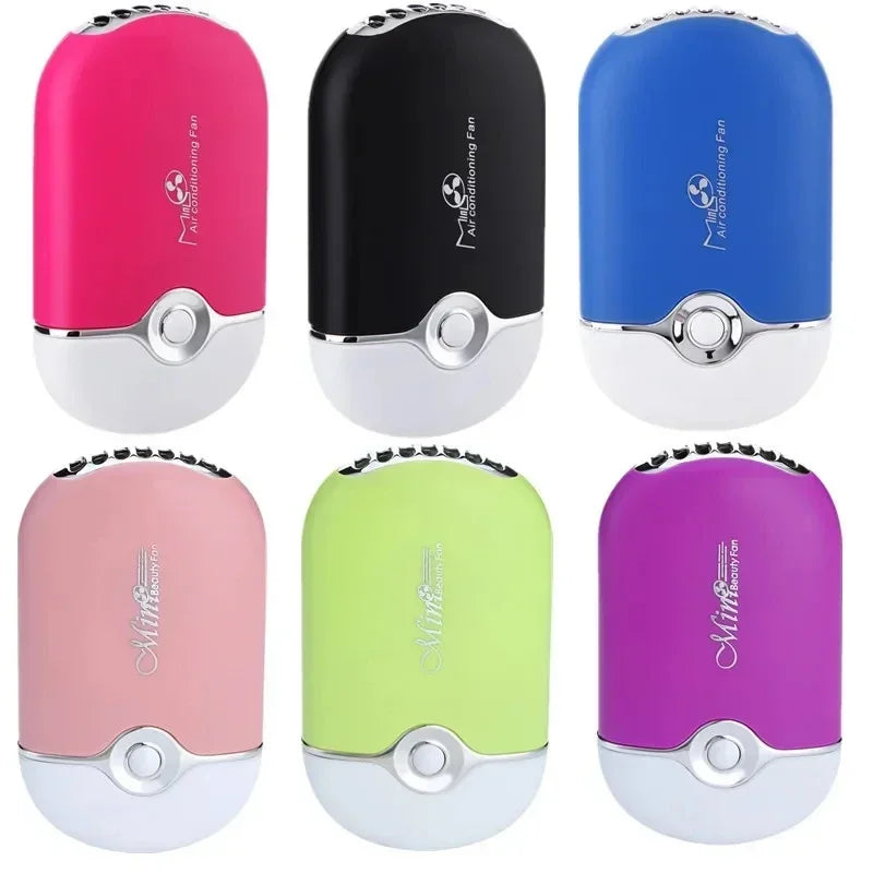 New USB Mini Fan Air Conditioning Blower USB Charging Fan Eyelash Hair Dryer Portable Nail Polish Quick Dry Pocket Cooling Fan