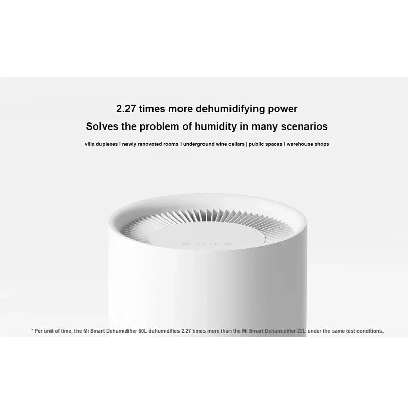 NEW Xiaomi Mijia Smart Dehumidifier 50L Effect in Minutes Dehumidification Negative Ion Purification 100㎡ Circular Coverage