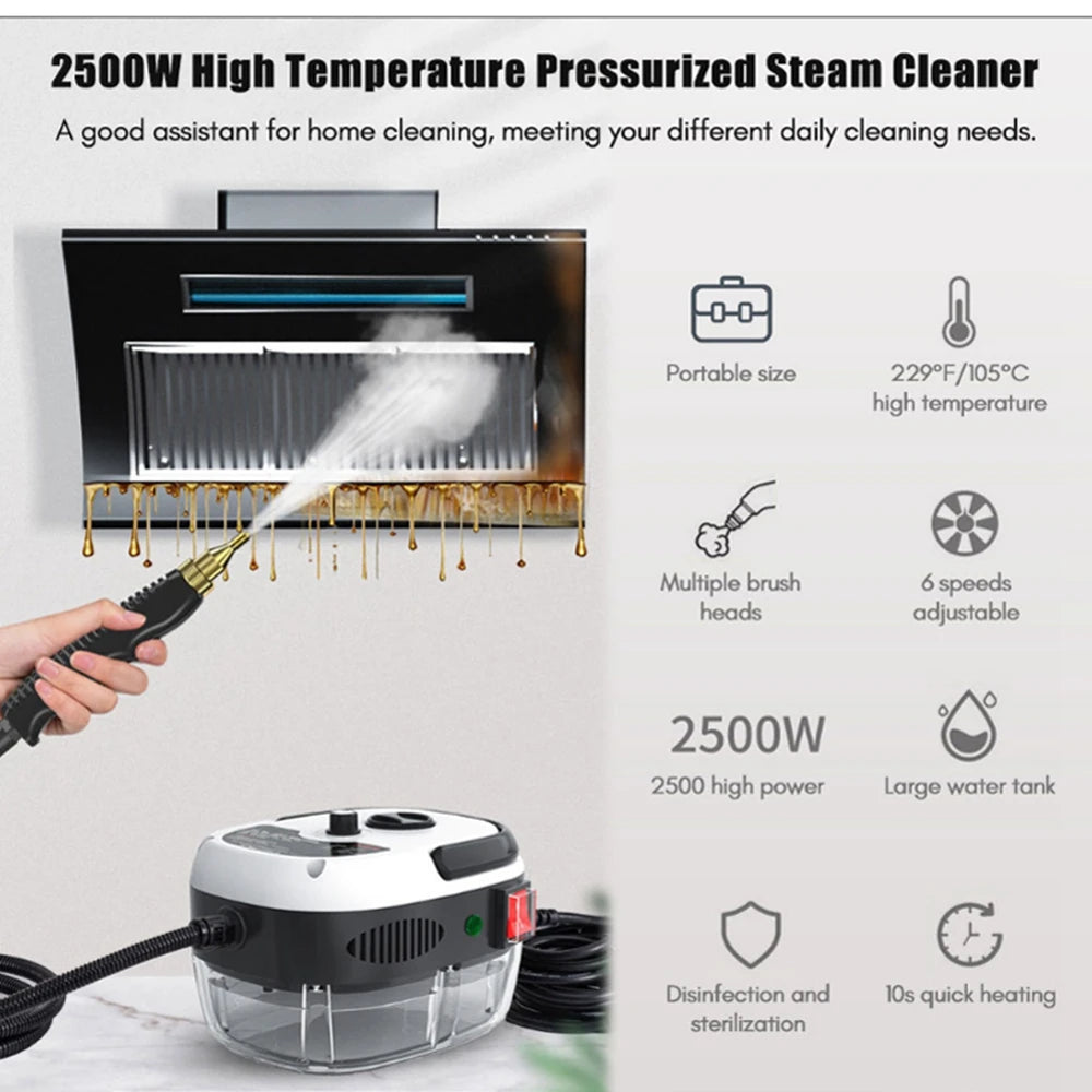 Steam Cleaner High Temperature Sterilization Car Steaming Cleaner Air Conditioning Kitchen Hood Home 110V US Plug /220V EU Plug