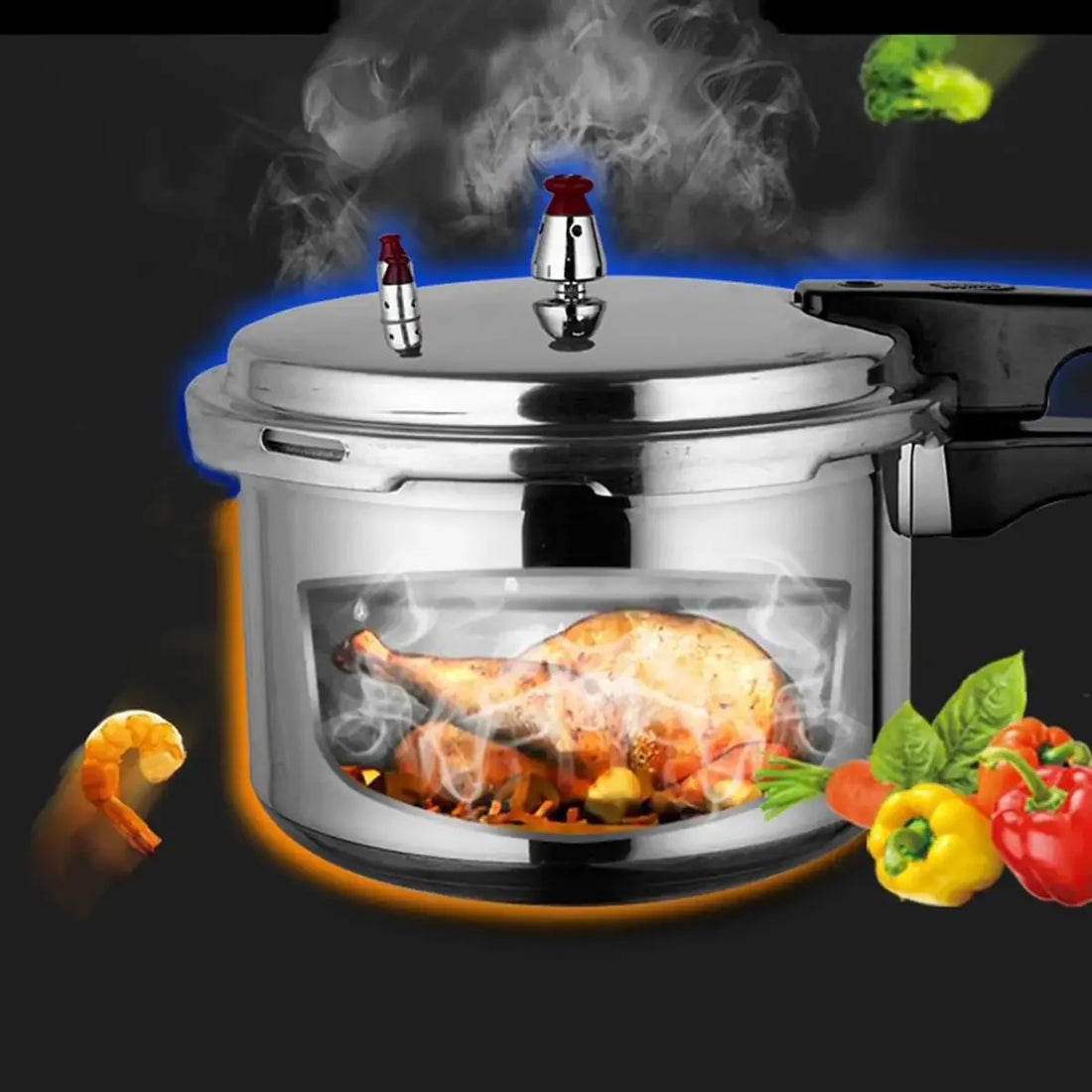 Kitchen High Pressure Cooker Cookware Soup Meat pot for Gas Stove/Induction Cooker Outdoor Camping Cook Tool Steamer