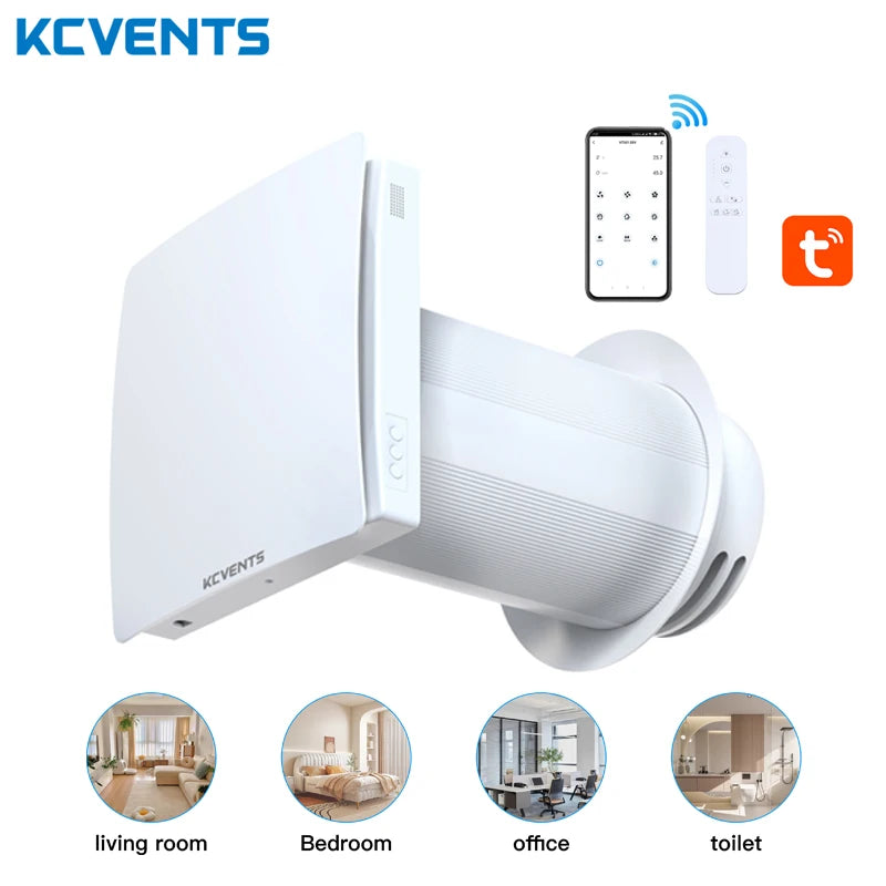 KCvents VT501 Heat Recovery Ventilation Wall Mounted Room Fresh Air Fan Air Purifier With Ceramic Hepa Filter Ventilation System