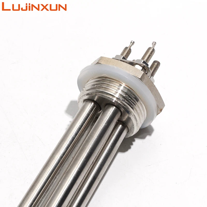 Lujinxun DN25 Immersion Tubular Electric Heater 12V 24V 36V 48V 300W 600W 900W 1200W 1500W 304SS Solar DC 1 inch Water Heater