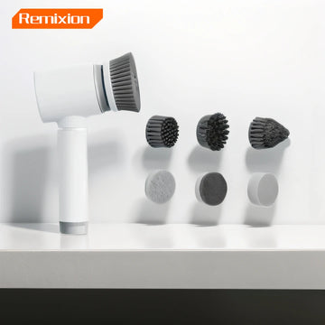 Multifunctional Cordless Spin Scrubber With Replacement Heads Rechargeable Kitchen Cleaning Brush Electric Cleaning Brush