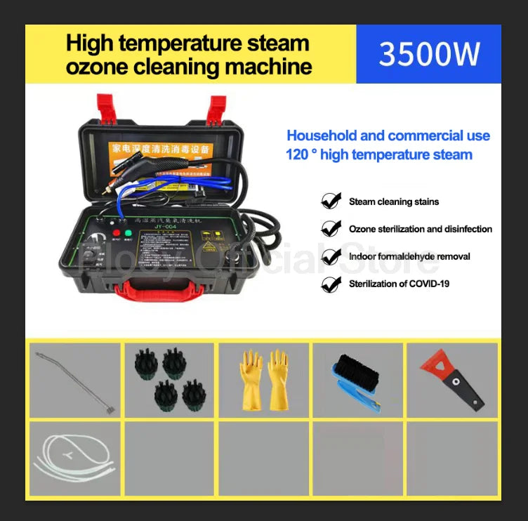 3500W High Pressure Electric Steam Cleaner for Car Household Multifunctional Air Conditioner Fume Interior Steam Washing Machine