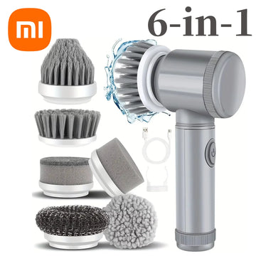 Xiaomi 6-in-1 Electric Cleaning Brush Home Appliances Wireless Electric Floor Scrubber Replaceable Brush Head Home Bathroom