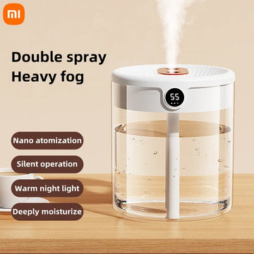 Xiaomi Mijia 2L Double Nozzle Air Humidifier with LCD Humidity Display Large Capacity Aroma Essential Oil Diffuser for Bedroom