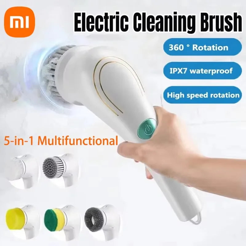 Xiaomi MIJIA 5-in-1 Electric Cleaning Brush Multifunctional Handheld Wireless Clean USB Rechargeable Bathroom Kitchen Clean Tool