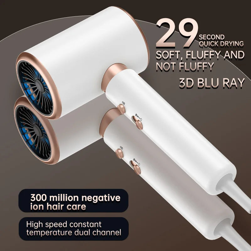 2025 Professional High-Speed Hair Dryer 2400W High-Power Silent EU/US/UK Plug Household Hair Salon Hair Dryer