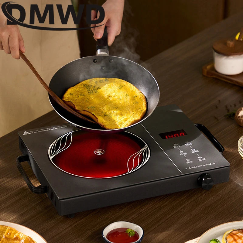 DMWD 3500W Electric Ceramic Stove Waterproof Induction Cooker Intelligent Hot Pot Stove With Timer Ceramic Induction Cooktop EU