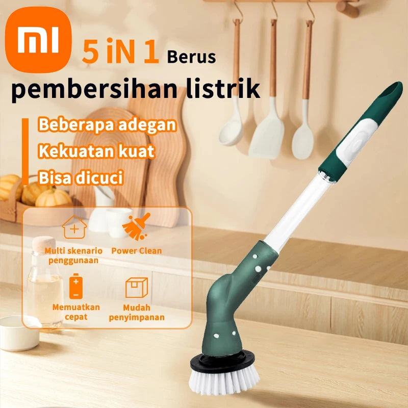 Xiaomi Electric Cleaning Brush With Adjustable Length High Speed Strong Cleaning Replaceable Brush Head Cleaning Home Appliances