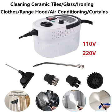 110V 220V Steam Cleaner Indoor Disinfection Cleaning Ceramic Tiles Glass Ironing Clothes Range Hood Air Conditioning Curtains