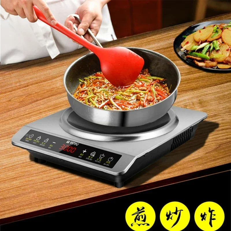 Concave Induction Cooker 220V 3500W Induction Stove English Menu Induction Cooktop Hot Pot Fogão De Indução Cocina Electrica