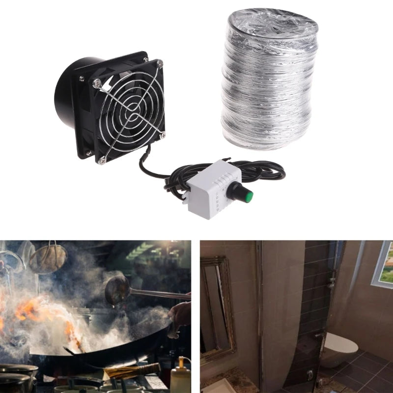 USB Exhaust Fan Duct Air Ventilation Blower Window Extractor Toilet Kitchen Industrial Fan Adjustable Speed