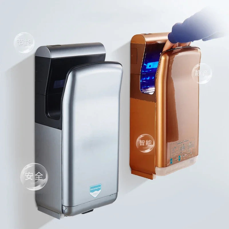 High Speed Hand Dryer Fully Automatic Induction Hand Dryer Hotel Hand Blowing Dual Motor Jet Quick Hand Dryer 2000W