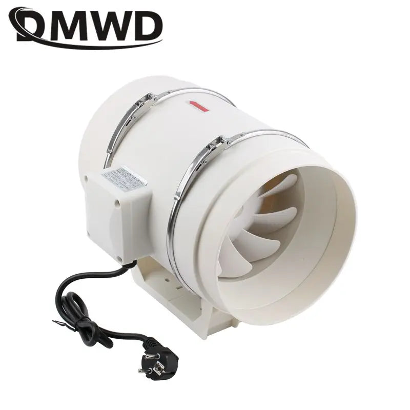 4/6/8 inch Powerful Duct Fan Turbo Booster Extractor Mute Air Purifier Household Ventilation Equipment IPX2 Exhaust Fan 110V220V