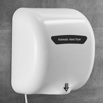 Automatic High Speed Hand Dryer with White Thermoset (BMC)Cover and 1.1 Noise Reduction Nozzle, 1300W, 220V/50HZ