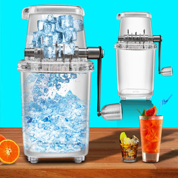 New Small Household Manual Ice Crusher Kitchen Transparent Multi-Purpose Hand Crank Ice Shaver