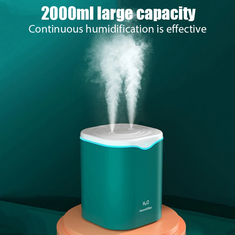 Xiaomi 2.2L Large Capacity USB Air Humidifier Double Spray Port Essential Oil Aromatherapy Humidifier Cool Mist Maker Fogger New