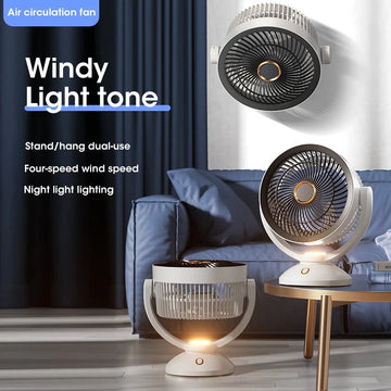 USB Multifunction Electric Fan Desktop Wall Floor Ceiling Rechargeable Air Circulation Stand Fan Home Cooling Ventilator Fan