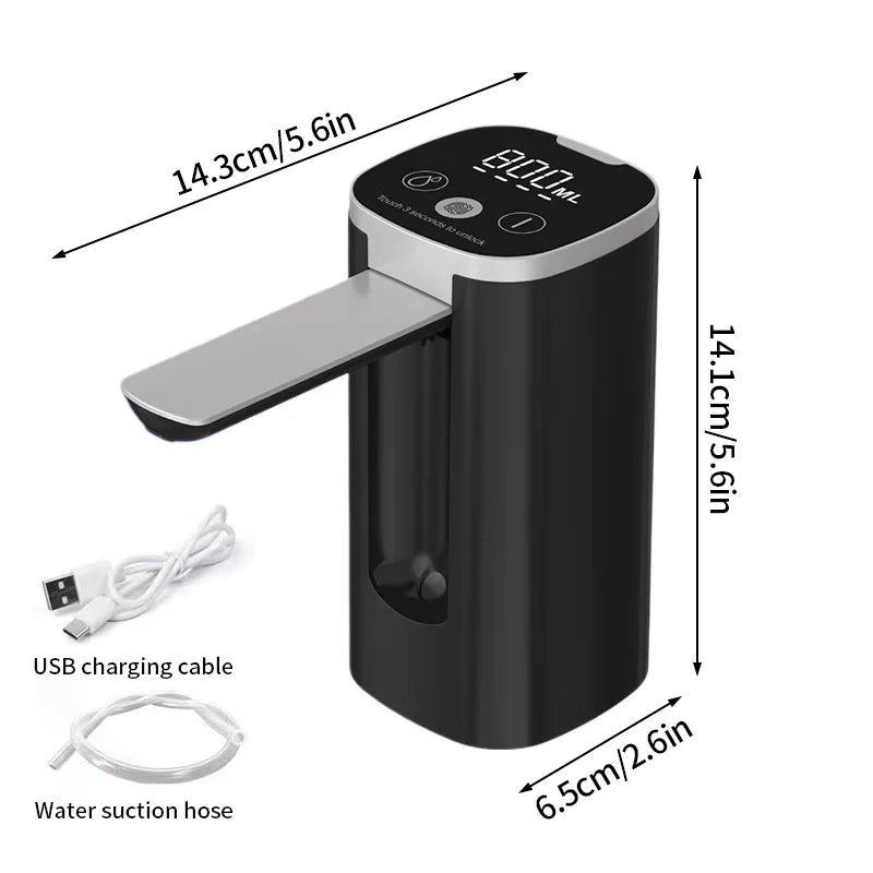 LED Display Water Dispenser Automatic Water Bottle Pump Charging Portable Electric Drinking Water Pump