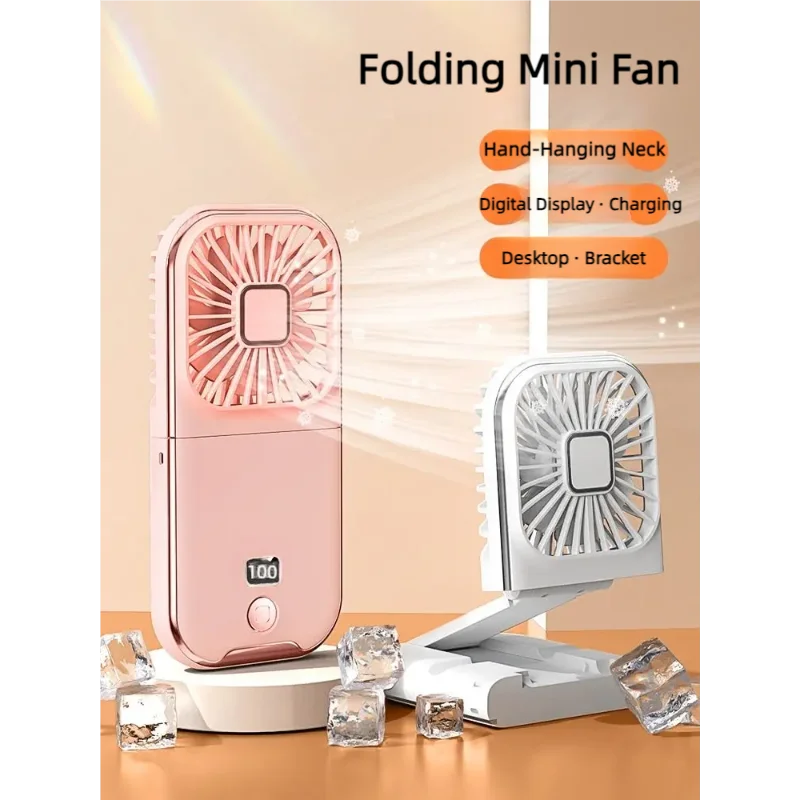 Foldable Hanging Neck Fan Cooling Desktop Refrigeration Handheld USB Mini Fan Camping Mute Ventilador Air Cooler for Sports