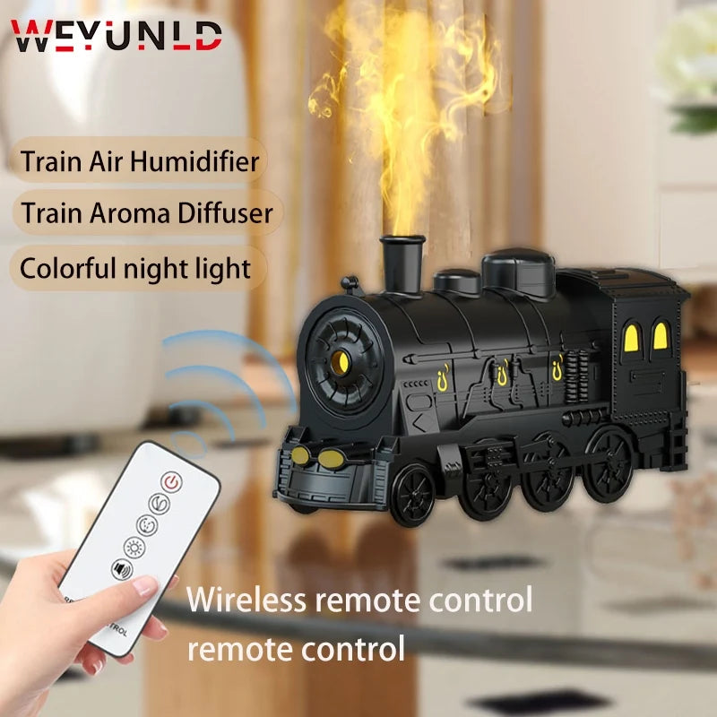 Train Air Humidifier With Remote Control Ultrasonic Aromatherapy Diffusers Mist Maker Fragrance Essential Oil Aroma Difusor