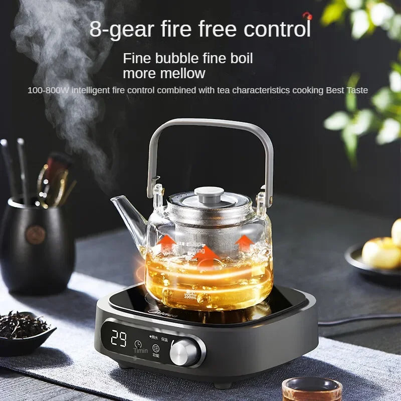 Midea Induction Cooker with Infrared Radiation Heating Low Radiation Household Hot Pot Stove for Tea Cooking 800W Power 220V