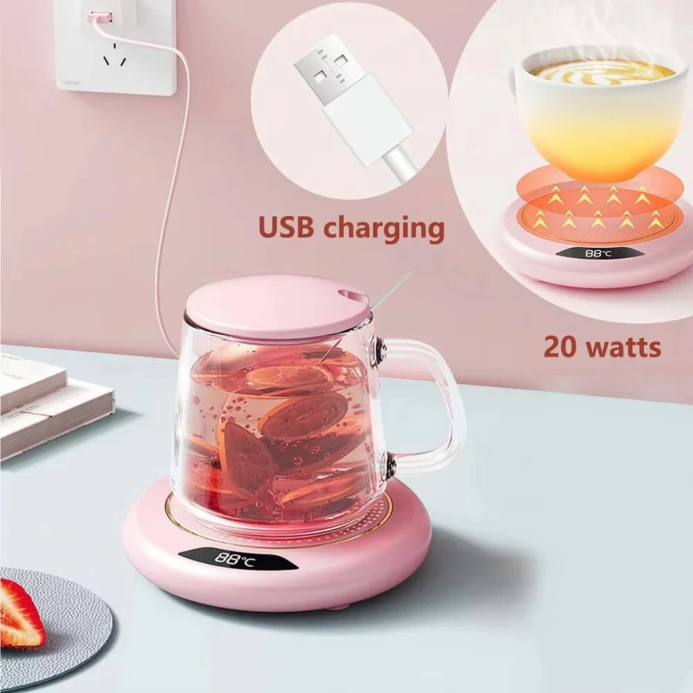 Thermostatic heating coaster coffee Mug Warmer Electric beverage heater Potable Coffee Mug Cup Warmer for Office