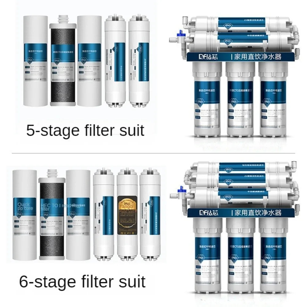 0.01μm Ultra Water Filtration System,Under Sink 6-Stage Water Purifier Direct Drink Tap Water Prefilter Ultrafiltration Purifier