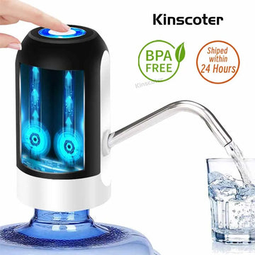 Portable Automatic Drinking Water Pump with Switch and USB Charging Mini Electric Water Dispenser for Universal 5 Gallon Bottle