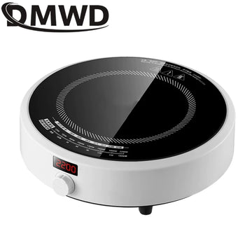 DMWD 2200W Electric Induction Cooker Household Round Smart Heat Plate Creative Precise Control Cookers Hob Cooktop Plate Hot Pot