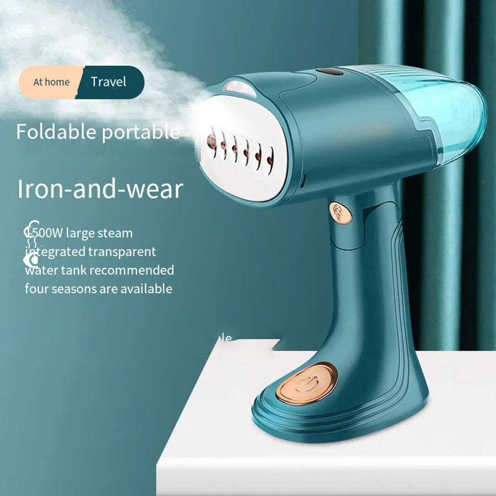 220V 110V Folding Garment Steamer Portable 1500W Powerful Electric Steam Iron Handheld Generator Machine for Clothes Travel Home