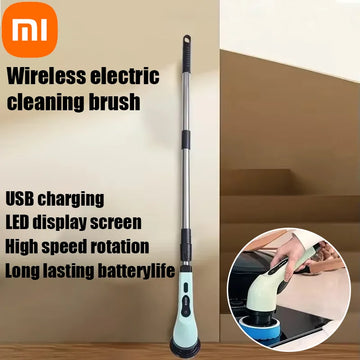 Xiaomi Super 9-in-1 Electric Cleaning Brush Wireless Electric Rotary Clean Brush Shower Cleaning Brush Kitchen Bathroom Home