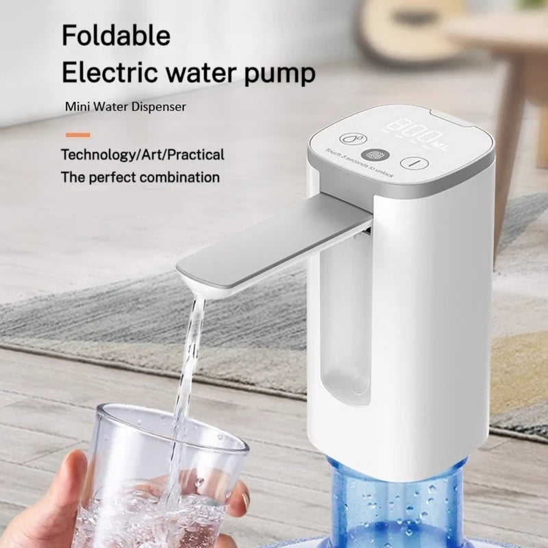 LED Display Water Dispenser Automatic Water Bottle Pump Charging Portable Electric Drinking Water Pump